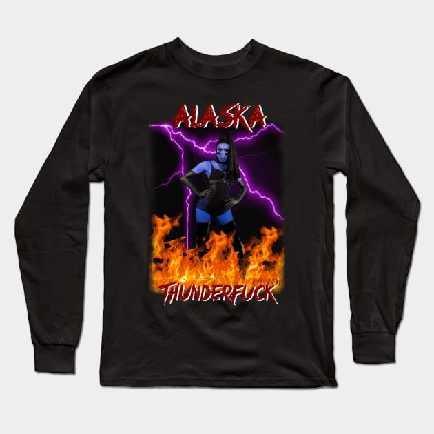 Alaska Thunderfuck Long Sleeve T-Shirt by fsketchr